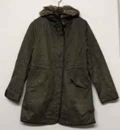 00’s ソフトグランジ 古着 牛革パイピング ラビットファー付 モッズコート