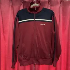 adidas バーガンディ ネイビー トラックジャケット
