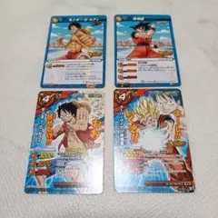 J*M様 ミラクルバトルカードダス ミラバト 孫悟空 ルフィ 4枚 V