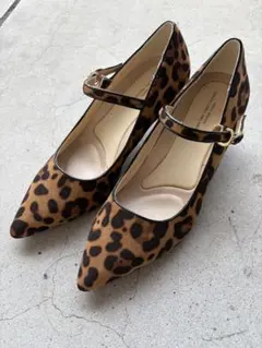 美品　パンプス　ヒョウ柄　ユナイテッドアローズグリーンレーベルリラクシング