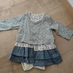 フラワープリントロンパス・カバーオール