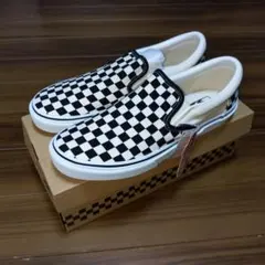 VANS SLIP ON V98CLA ブラック/ホワイト/チェック スリッポン