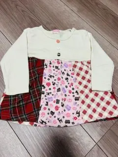 パッチワーク 長袖Tシャツ