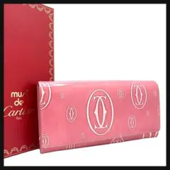 【美品】 Cartier カルティエ 長財布 ハッピーバースデー ピンクのサムネイル
