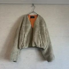 《良品》MACPHEE☆ボアブルゾン ショート丈 ミリタリー カーキグリーン