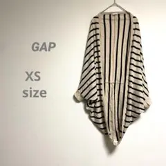 ギャップ レディース 五分袖 ボーダーストライプボレロ XS ベージュ✖️ブラック