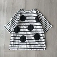 新品】月と街のAidade モノクロワッペンボーダーTシャツ 小沢健二