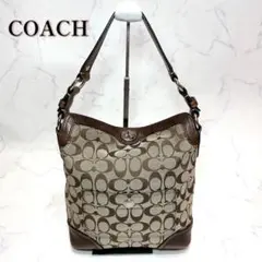 COACH ワンショルダー シグネチャー ブルー ターンロック y2k 希少