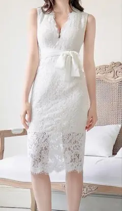 ERUKEI ミニドレス ホワイト Sサイズ キャバドレス ワンピース