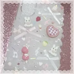 ホイップデコ デコ電 iPhone17 ケース 平成女児 ピンク ホワイト