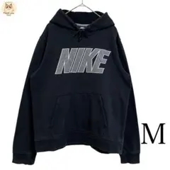 『NIKE』（ナイキ ）青タグ スウェットパーカービッグロゴ フーディ Mサイズ