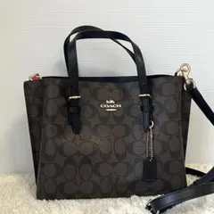 【極美品】コーチ モリー トート 25 シグネチャー 2way ショルダーバッグ