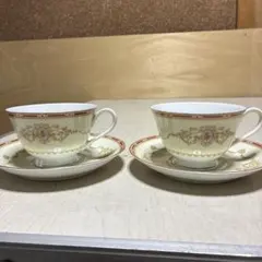 オールドノリタケ　マルキ日本陶器会社　カップ&ソーサ　２客　整理品