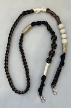 パラコード　スマホショルダー　【ブラックブラウン】