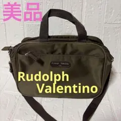 【美品】Rudolph Valentino ショルダーバッグ　カーキ　ビジネスのサムネイル