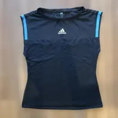 adidas メッシュタンクトップ Mサイズ 黒/青