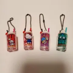 サンリオキャラクターズ レトログラスミニチュアチャーム4個セット