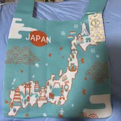 D.KELLY JAPAN ニットバッグ 日本地図柄