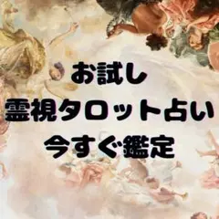 【30分以内に鑑定】お試し霊視タロット占い｜恋愛/仕事/金運/人間関係