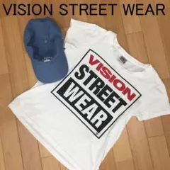 VISION STREET WEAR ヴィジョン 半袖前プリントTシャツ 白 M