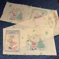 クリスマス柄 生地 はぎれ ビンテージ風