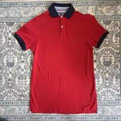 TOMMY HILFIGER レッド ポロシャツ S