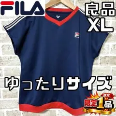 【早い者勝ち✨】フィラ FILA レディース 半袖 ゲームシャツ XL ネイビーのサムネイル