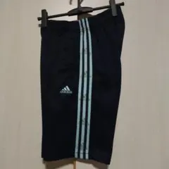 アディダス CLIMALITE ジャージ ハーフパンツ メンズ Sサイズ 紺/水