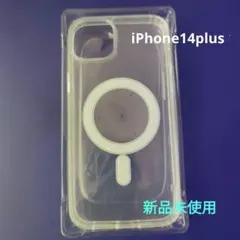 ★iPhone14Plusクリアケース 透明 リング MagSafe対応