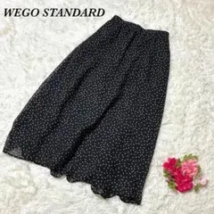 WEGO STANDARD ドット柄 フレアスカート M ロング ウエストゴム