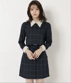 redyazel レディアゼル　セットアップ　グリーン　緑　チェック　韓国風