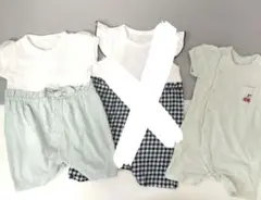 GU baby ロンパース70cm 2点セット