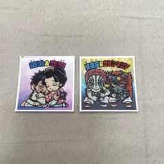 鬼滅の刃マンチョコ シール　 (猗窩座&サタンマリア　狛治&恋雪)