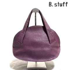 【激レア極美品】B.stuff ハンドバッグ シボ革 パープル 楕円形のサムネイル