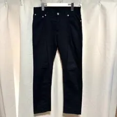 y060913 BEAMS カジュアルパンツ M チノパン ブラック ロゴ 無地