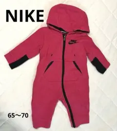 NIKE ピンク テックフリース　フーデッドカバーオール65〜70cm