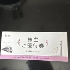 東武鉄道 株主優待券