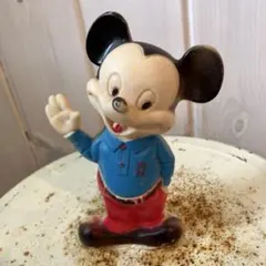 ミッキーマウス ソフビ フィギュア レトロ