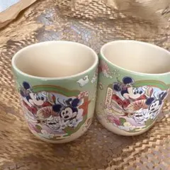 ディズニーリゾート　新品　湯呑み　コップ　ペア　スーベニア　2025