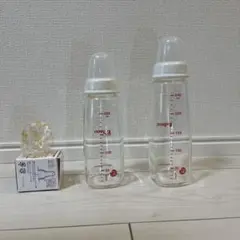 ピジョン スリムタイプ哺乳瓶200ml240ml 2本セット 乳首Mサイズ 1個