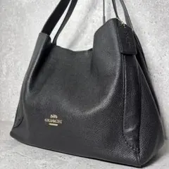 極美品✨ COACH ショルダーバッグ ハドリーホーボー レザー ブラック 金