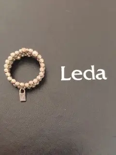 희귀 Leda SILMA 곱슬 곱슬 실버 링 핑크 골드