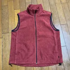 ウールリッチ　フリースベスト　ワインレッド