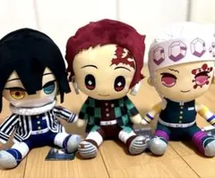 【新品タグ付き】鬼滅の刃 ぬいぐるみ 3体セット 炭治郎 伊黒小芭内 宇髄天元