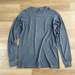 長袖Tシャツ メンズ　コンフォートカラーズ　Mサイズ　ダークグレー　ロンT
