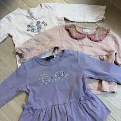 【Bebe】長袖トップス3点セット 女の子 女児