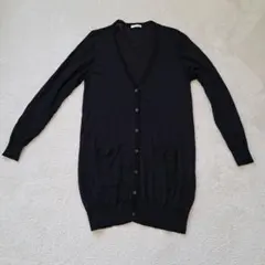 CINEMA CLUB 黒 ロングカーディガン Mサイズ