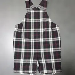 【COMME CA ISM】チェック柄 サロペット ロンパース