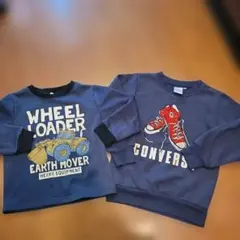 CONVERSE スニーカープリント トレーナー　2着セット