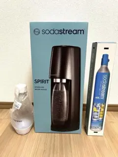 ソーダストリーム SPIRIT ブラック 炭酸水メーカー・60Lガス3本 - メルカリ